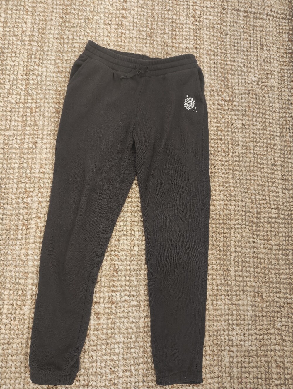OshKosh B'gosh Charcoal Kids Sweatpants with Small White Flower